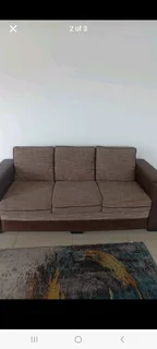 Brown 3 seater couch