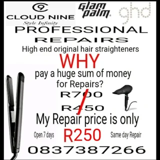 Professional Cloud Nine &amp; Ghd Hair Straightener Repair Service.