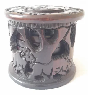 Wooden Coasters with Wildlife Designs &#43; Storage Box