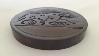 Wooden Coasters with Wildlife Designs &#43; Storage Box