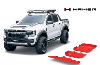 Motorized styling presents Hamer under body vehicle protection