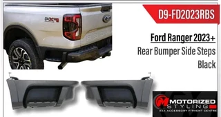 Motorized styling Ford ranger 2023+ Rear Bumper Side Steps black