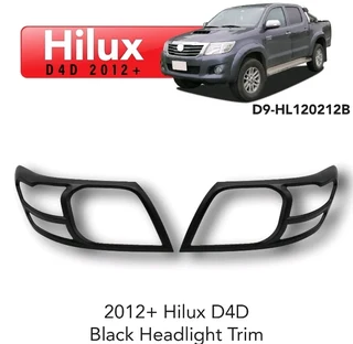 Hilux D4d 2012+ Black Headlight Trims Available At Motorizedstyling