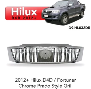 Hilux D4d/fortuner 2012+ Chrome Prado Style Grille At Motorized Styling