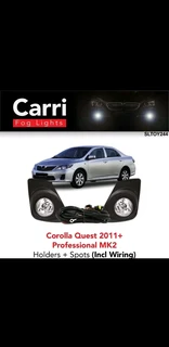 Corolla quest 2011+ professional Mk2 fogs with holders and wiring available at Motorizedstyling