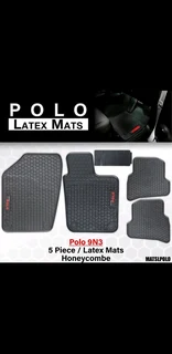 Polo 9n3 5 piece latex mats honeycombe  available at Motorizedstyling