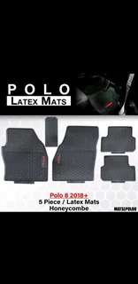 Polo 8 2018+ 5 piece latex mats honeycombe available at Motorizedstyling