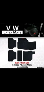Golf 7 non GTI 5 piece latex mats honeycombe available at Motorizedstyling