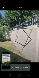 Wall mounted foldable washing lines