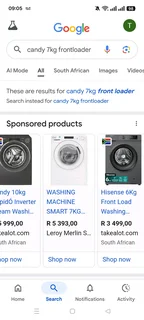7kg Frontloader washing machine
