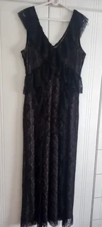 Black Maxi Length Lace Dress