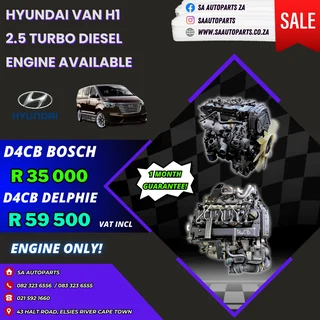 Hyundai H1 Van Diesel motor engine for sale
