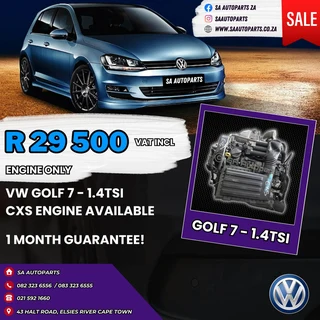 VW MK7 TSi CXS motor engine for sale GOLF 7