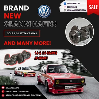 New VW mk1 2 3 crankshafts in stock 1.4 and 1.6