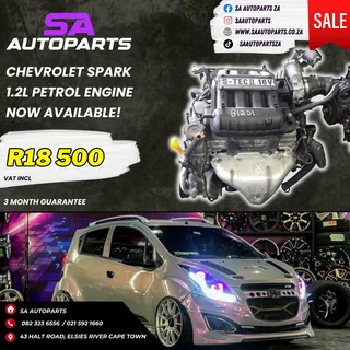 Chevrolet Spark 1.2L B12D motor engine for sale