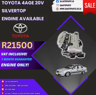 Toyota 4AGE 20V Silvertop motor engine for sale