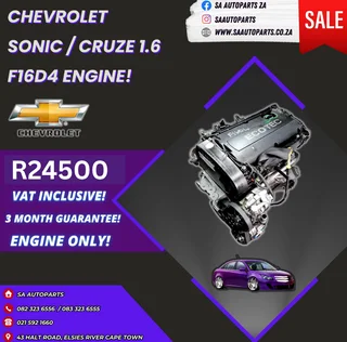 Chevrolet Cruze Sonic 1.6 F16D4 motor engine for sale
