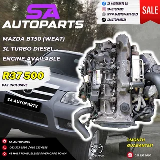 Mazda BT50 Ford Ranger 3L Turbo Diesel motor engine