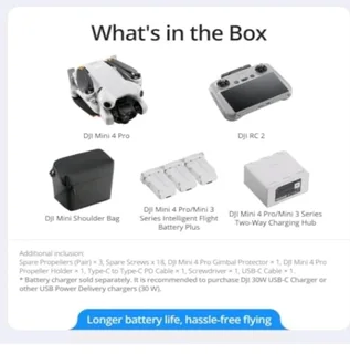 DJI mini 4 pro fly more combo plus RC 2 controller
