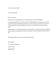 Am looking for domestic