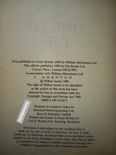 A Time To Die - Wilbur Smith - Courtney #7 - REF: 7510.