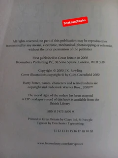 Harry Potter And The Goblet Of Fire – JK Rowling – Book 4 - REF: 6101.