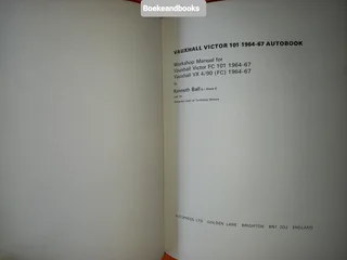 Vauxhall Victor 101 1964-67 - Autobook - Kenneth Ball - Workshop Manual.