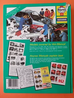 Renault 5 - 1972 To 1985 - Haynes - Owners Workshop Manual - Peter G Strasman - 141.