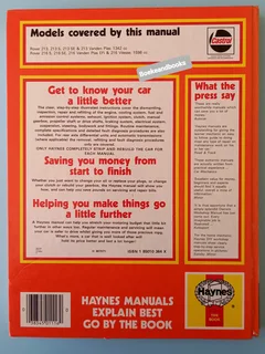 Rover 213 &amp; 216 - Haynes - Owners Workshop Manual - 1984 To 1987 - Peter G Strasman - 1116.