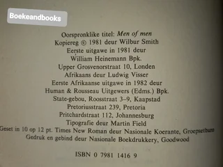 Manne Onder Manne - Wilbur Smith.