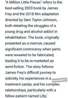 A Million Little Pieces - James Frey.