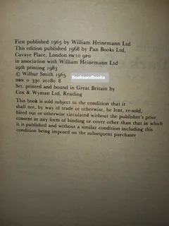 The Dark Of The Sun - Wilbur Smith.