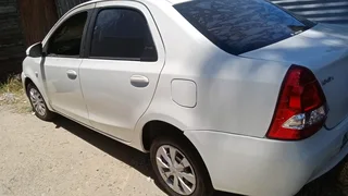 Toyota Etios 2017 white sedan