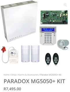 Paradox wireless home alarm system