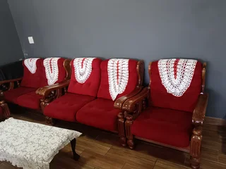 Carved wooden sofa set/ couches