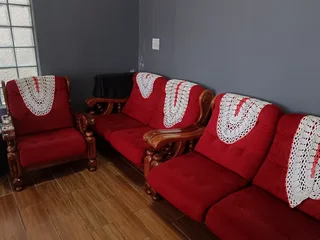 Carved wooden sofa set/ couches