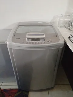 Sofa, fridge, tables, tv stand, vacuum, chairs, washing machine