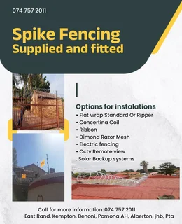 Spike Fencing / Razor wire supply and fitted  Electric fencing  / cctv