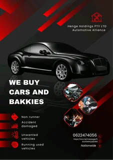 We buy Cars bakkies trucks running and non runners n accident damaged