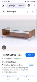 Klooftique 4 quadrant glass top coffee table