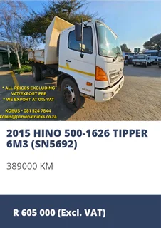 Hino 500 Tipper 6m3