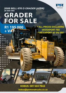 2008 Bell 670d Grader