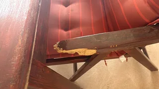 Outside table with 6 chairs pillows included