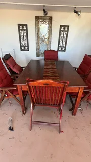 Outside table with 6 chairs pillows included