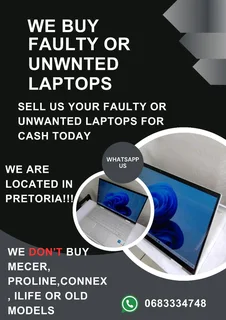 We buy faulty or unwanted laptops for cash