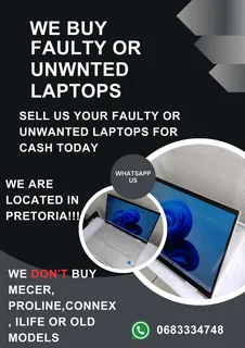 We buy faulty or unwanted laptops for cash