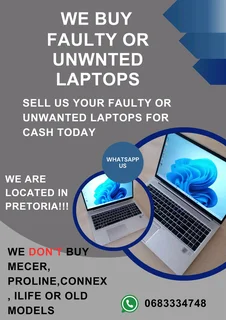 Faulty or unwanted laptops we buy for cash