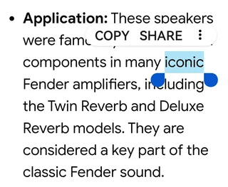 Fender vintage speakers