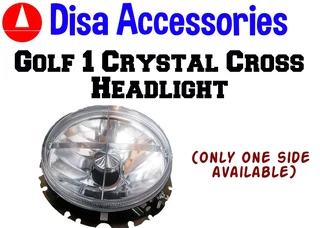 Golf 1 Crystal Cross Headlight (Only one side available)