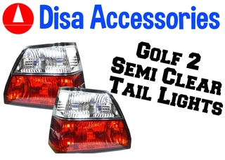 Golf 2 Semi Clear Tail Lights Set